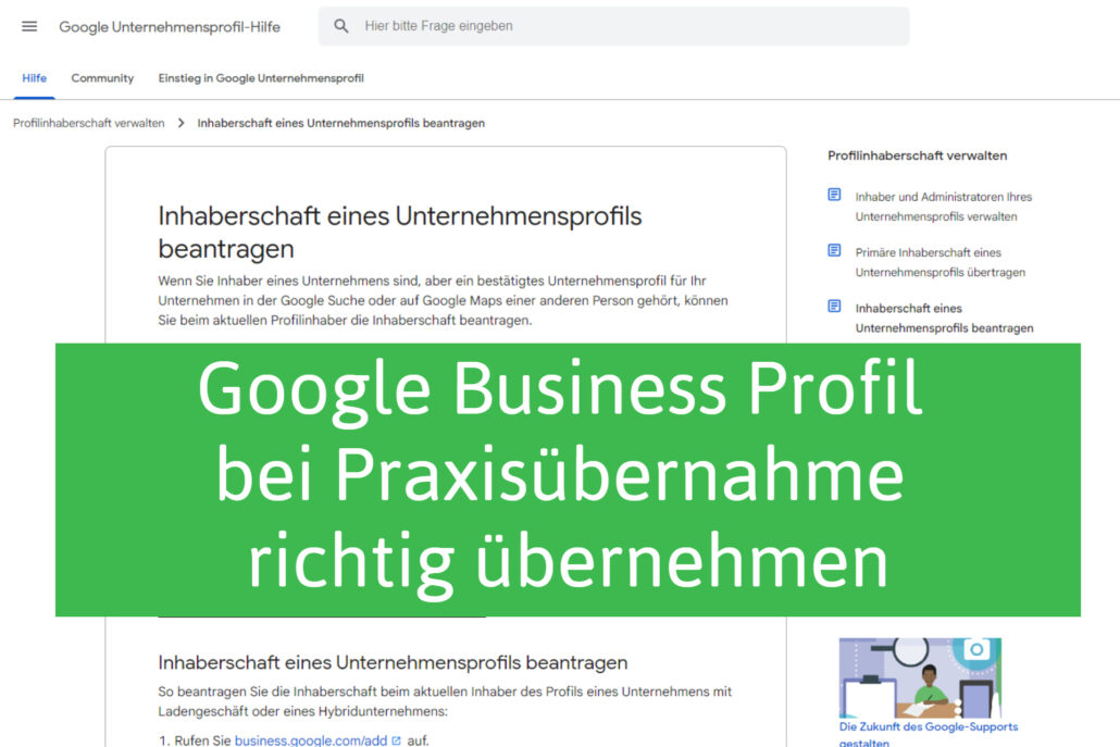 Google-Business-Profil-Maps-bei-Praxisuebernahme-richtig-uebernehmen