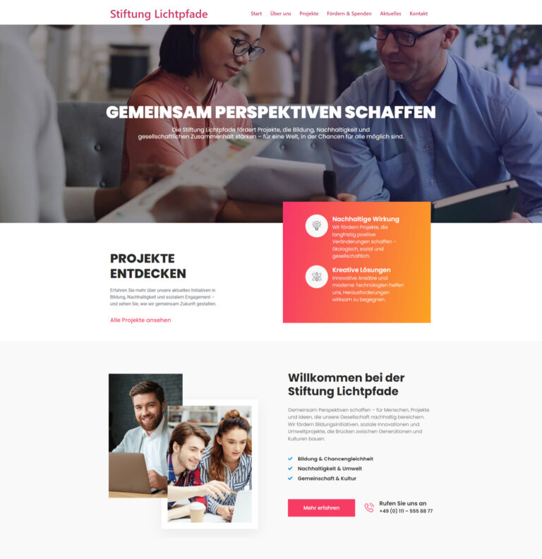 Professionelles Webdesign für Verbände, Stiftungen & Organisationen.